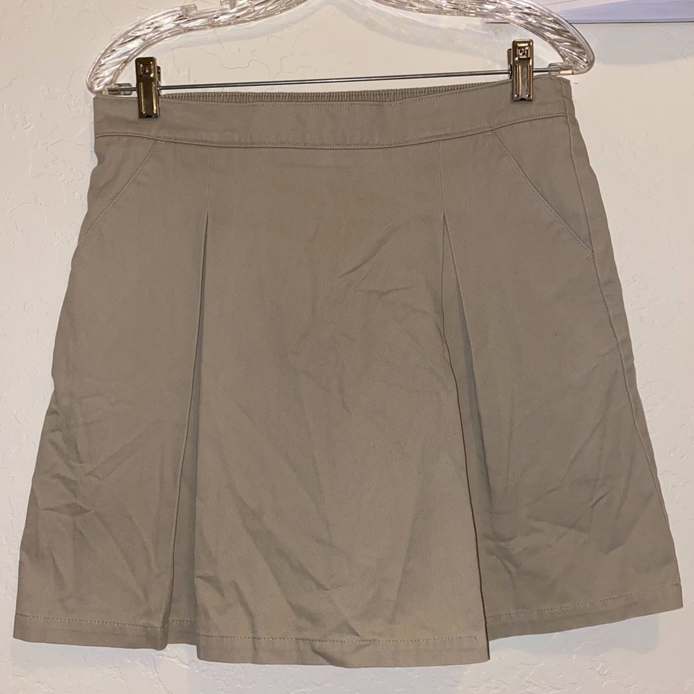 Khaki Pleated Skort
